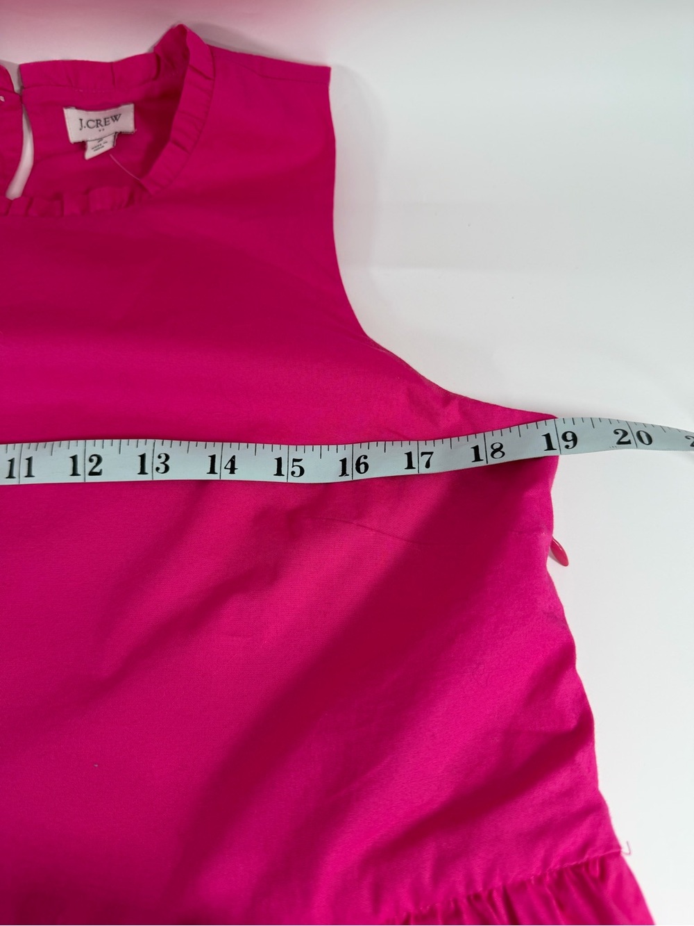 J.Crew Factory Pink Tiered Midi Dress Sleeveless Poplin Cottagecore XS - Picture 5 of 10